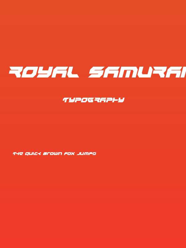 Royal Samurai Condensed Italic Poster