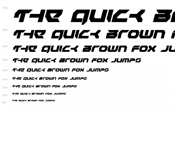 Royal Samurai Condensed Italic Waterfall