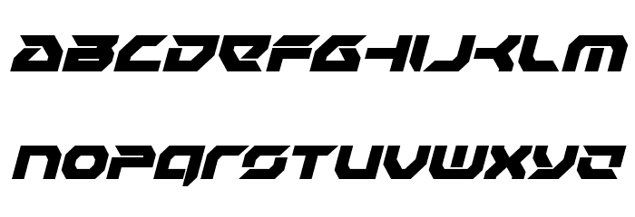 Royal Samurai Condensed Italic Font LOWERCASE