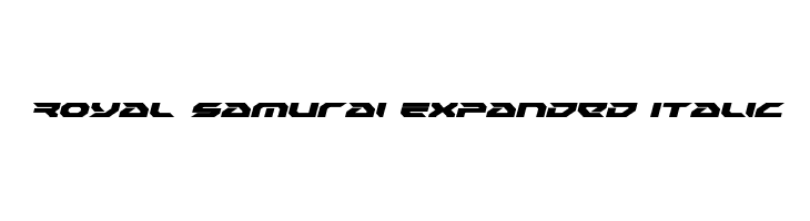 Royal Samurai Expanded Italic  Frei Schriftart Herunterladen