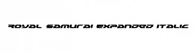 Royal Samurai Expanded Italic  Frei Schriftart Herunterladen