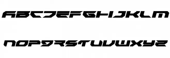 Royal Samurai Expanded Italic Шрифта ВЕРХНИЙ