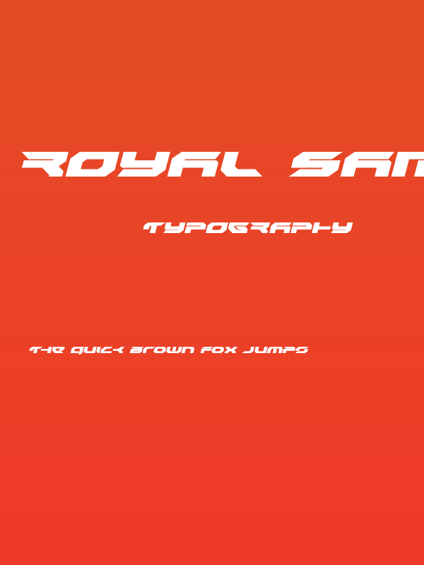 Royal Samurai Expanded Italic Poster