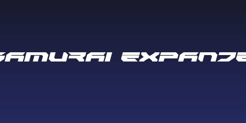 Royal Samurai Expanded Italic Social Header