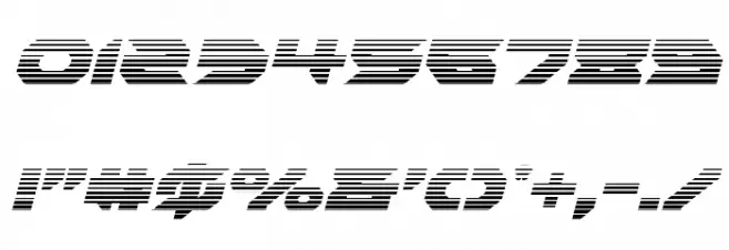 Royal Samurai Gradient Italic Font OTHER CHARS