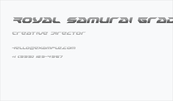 Royal Samurai Gradient Italic Business Card