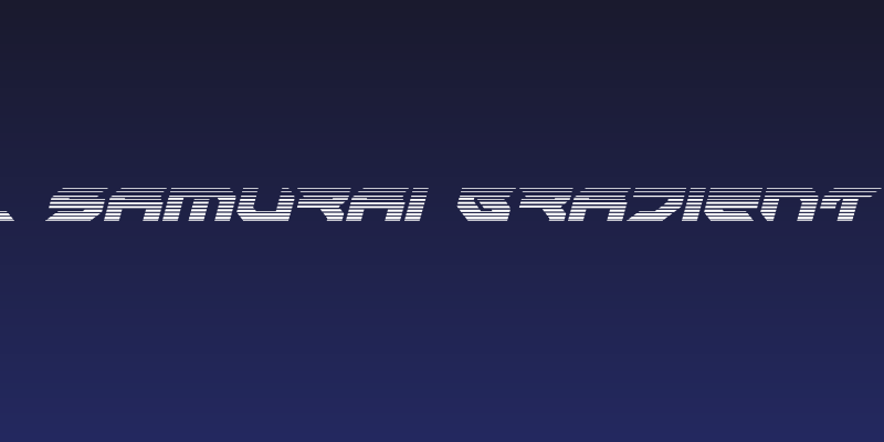 Royal Samurai Gradient Italic Social Header