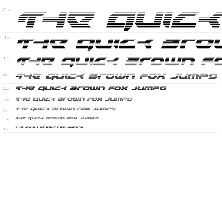 Royal Samurai Gradient Italic Waterfall