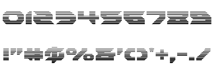 Royal Samurai Gradient Font OTHER CHARS