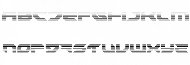 Royal Samurai Gradient Font Litere mari