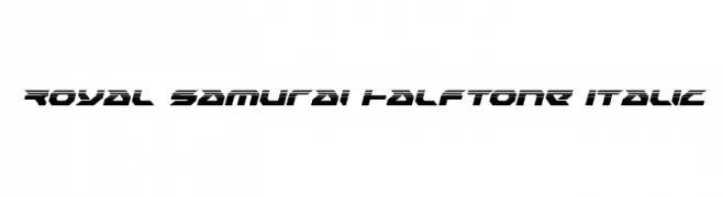 Royal Samurai Halftone Italic  Frei Schriftart Herunterladen