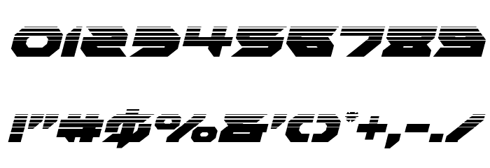 Royal Samurai Halftone Italic Font OTHER CHARS