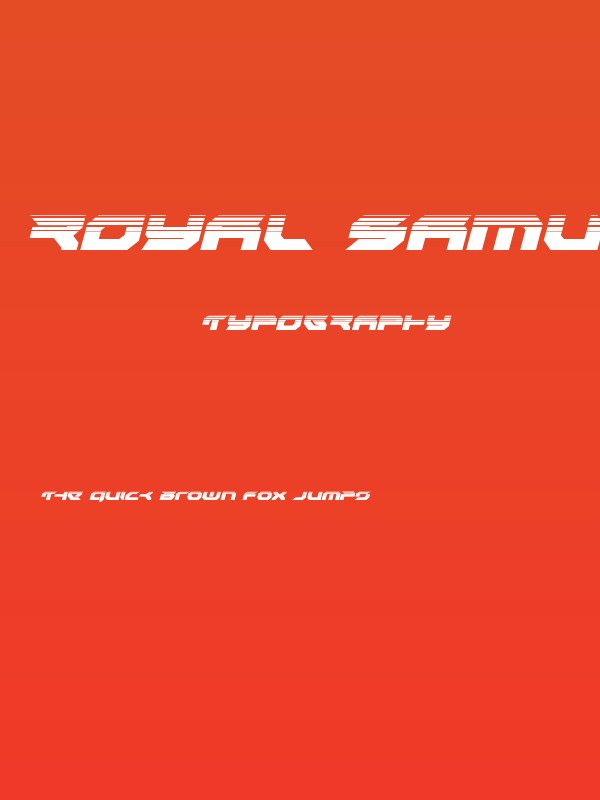 Royal Samurai Halftone Italic Poster