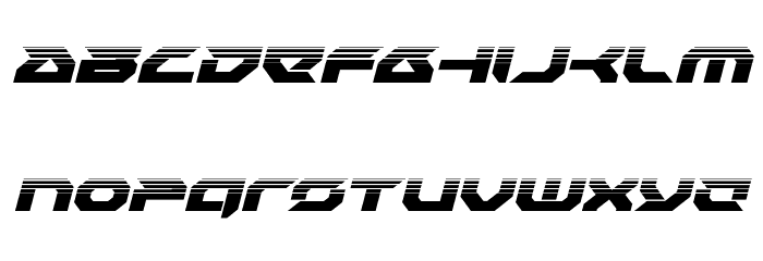 Royal Samurai Halftone Italic Font LOWERCASE