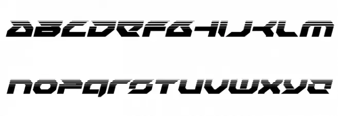 Royal Samurai Halftone Italic Schriftart Kleinbuchstaben