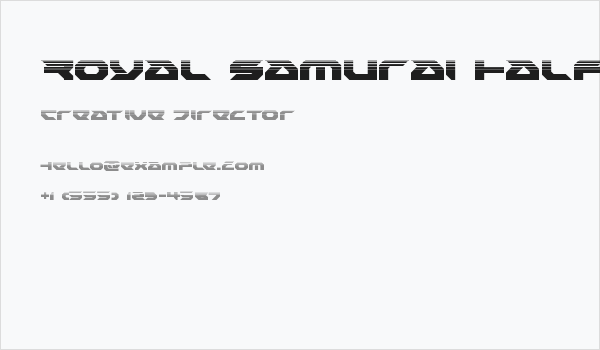 Royal Samurai Halftone Business Card