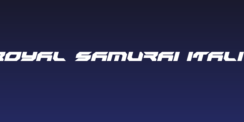 Royal Samurai Italic Social Header