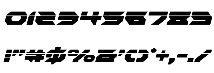 Royal Samurai Laser Italic Font OTHER CHARS