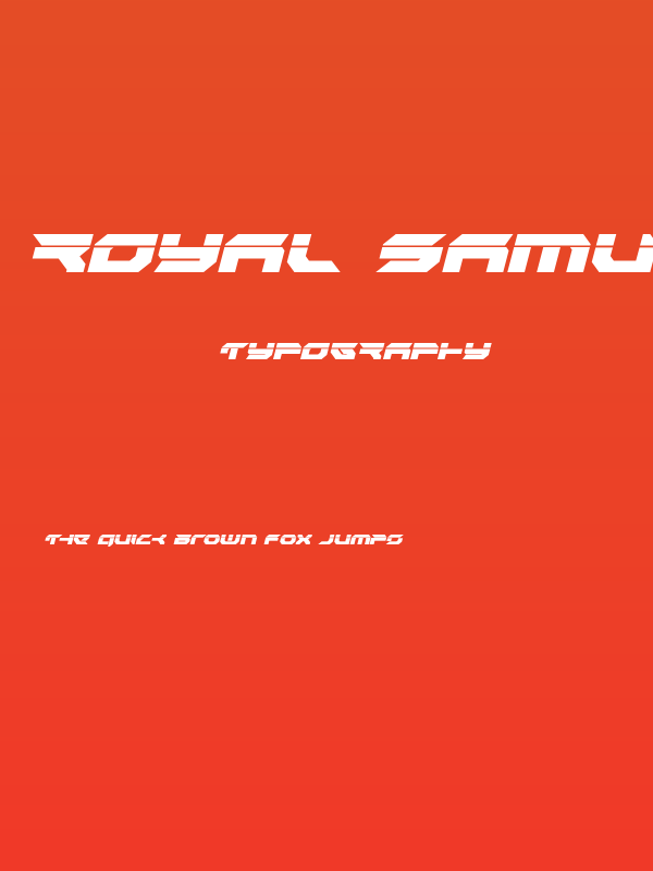 Royal Samurai Laser Italic Poster