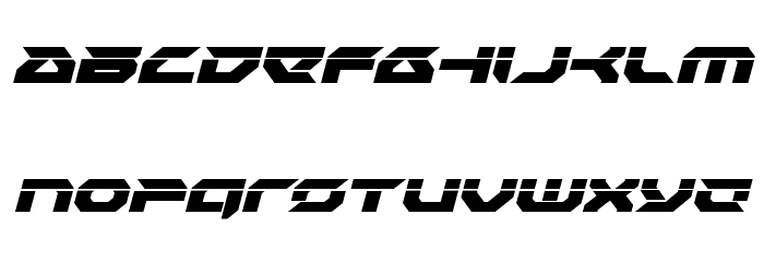 Royal Samurai Laser Italic Font LOWERCASE