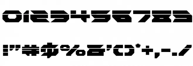 Royal Samurai Laser Font OTHER CHARS
