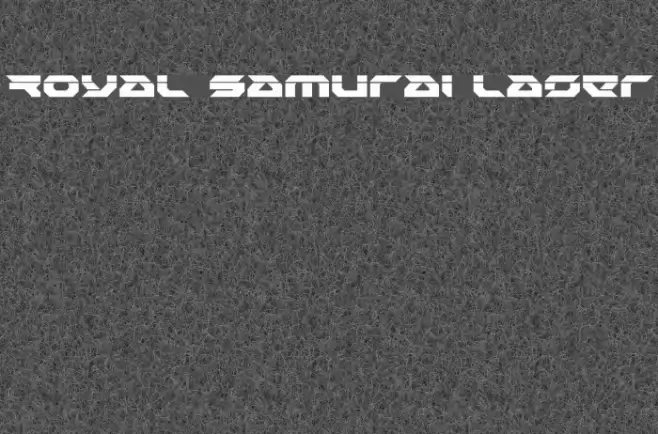 Royal Samurai Laser Font examples