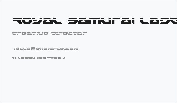 Royal Samurai Laser Business Card