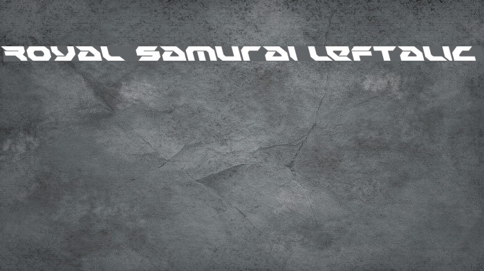 Royal Samurai Leftalic Example 1