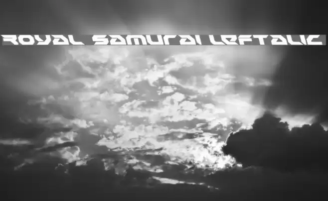 Royal Samurai Leftalic Font examples