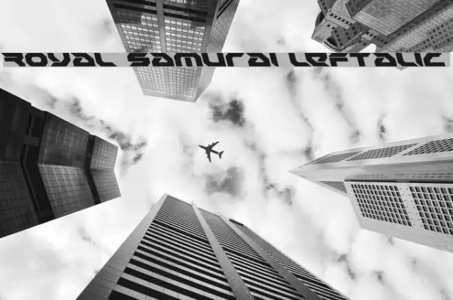 Royal Samurai Leftalic Font examples