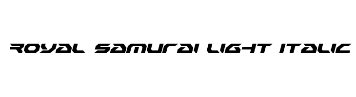 Royal Samurai Light Italic  font caratteri gratis
