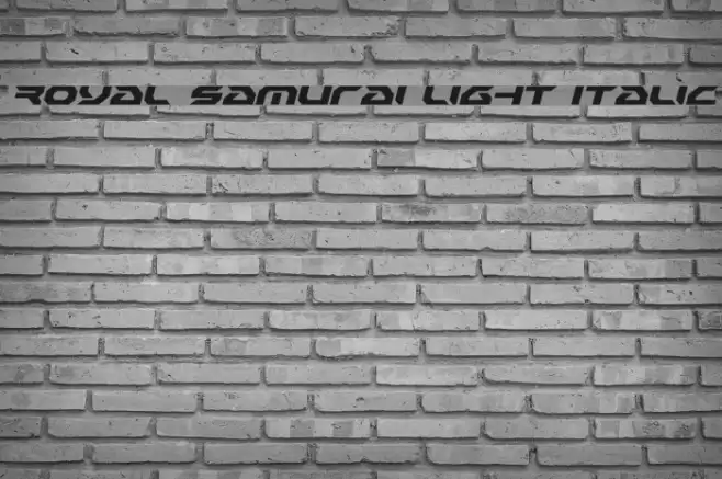 Royal Samurai Light Italic Font examples