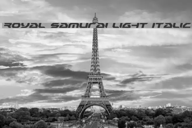 Royal Samurai Light Italic Font examples