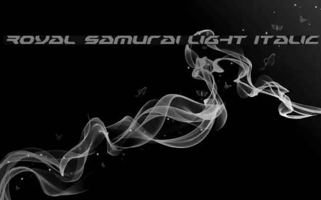 Royal Samurai Light Italic Font examples