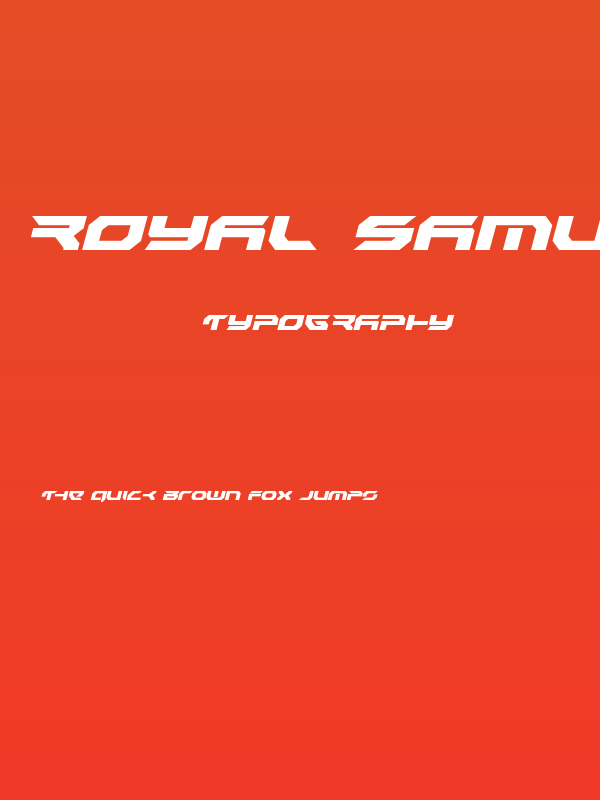 Royal Samurai Light Italic Poster