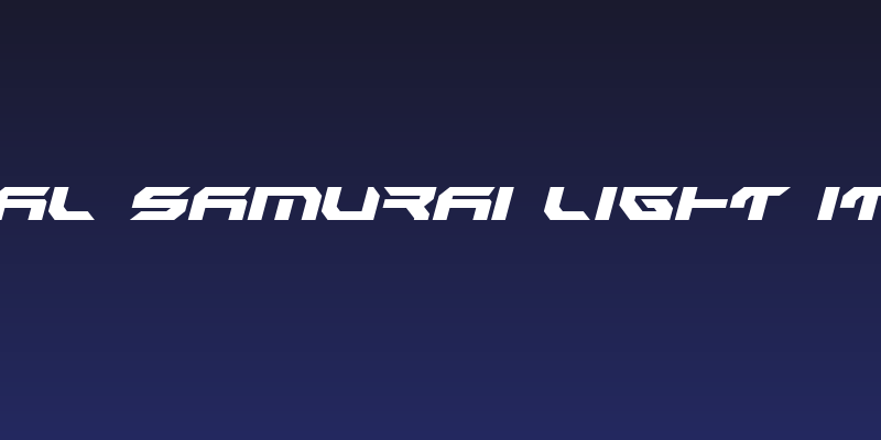 Royal Samurai Light Italic Social Header