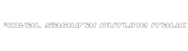 Royal Samurai Outline Italic  Free Fonts Download