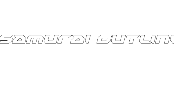 Royal Samurai Outline Italic Logo