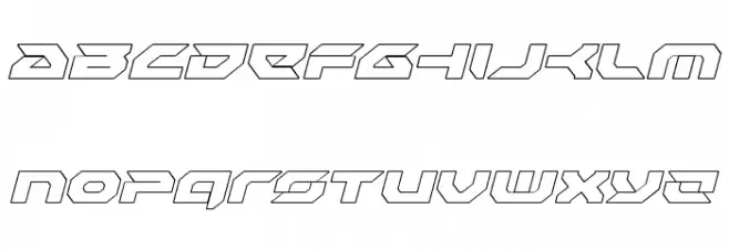 Royal Samurai Outline Italic 字体 小写