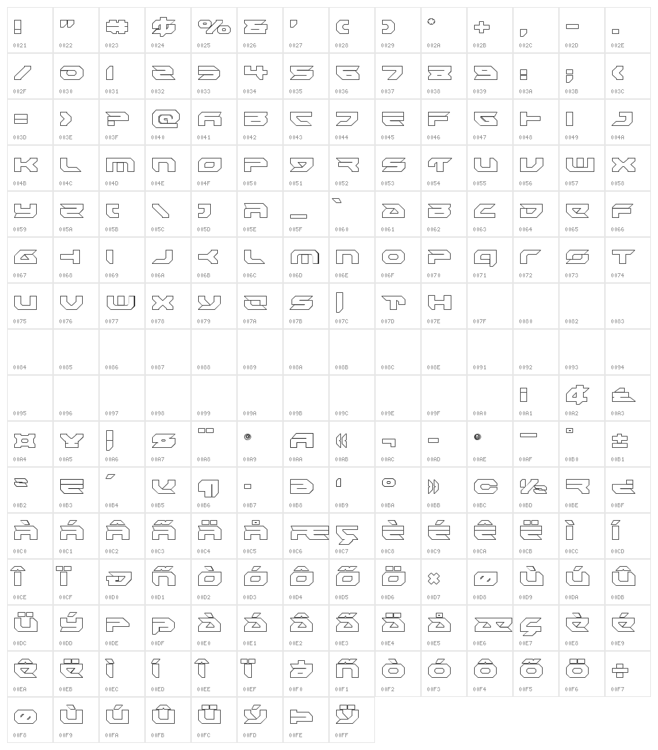 Royal Samurai Outline Character Map