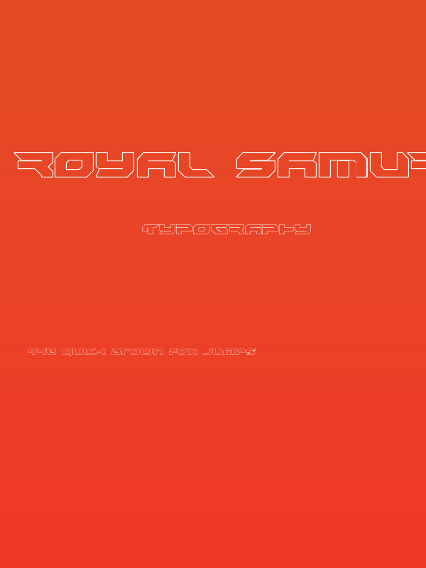 Royal Samurai Outline Poster