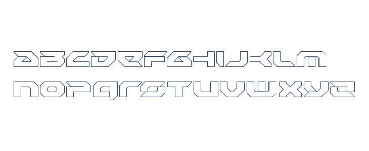 Royal Samurai Outline Lowercase