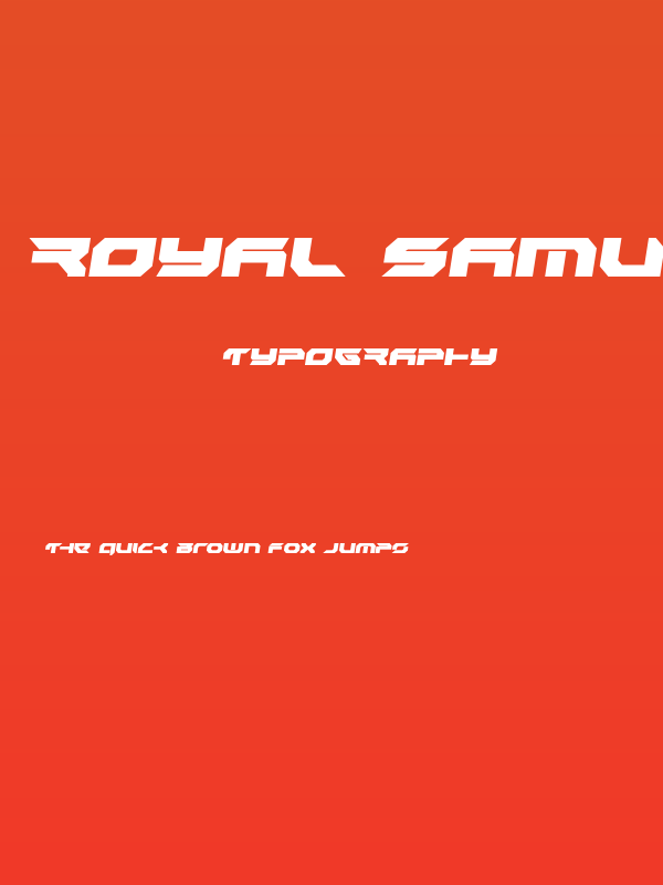 Royal Samurai Semi-Italic Poster