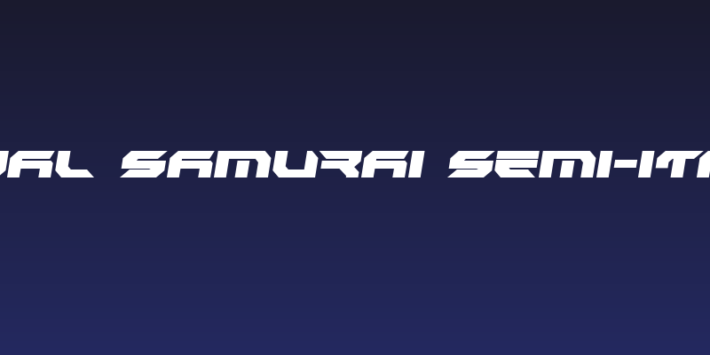 Royal Samurai Semi-Italic Social Header