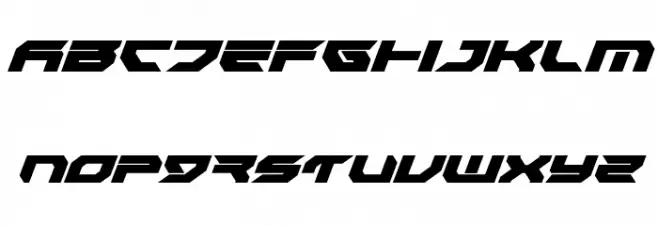 Royal Samurai Super-Italic फ़ॉन्ट अपरकेस