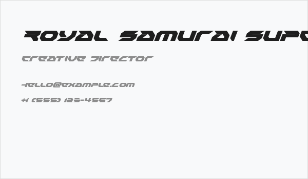 Royal Samurai Super-Italic Business Card