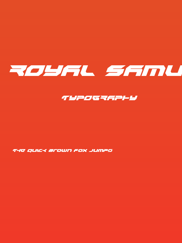 Royal Samurai Super-Italic Poster