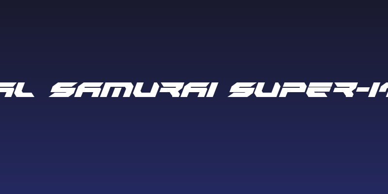 Royal Samurai Super-Italic Social Header