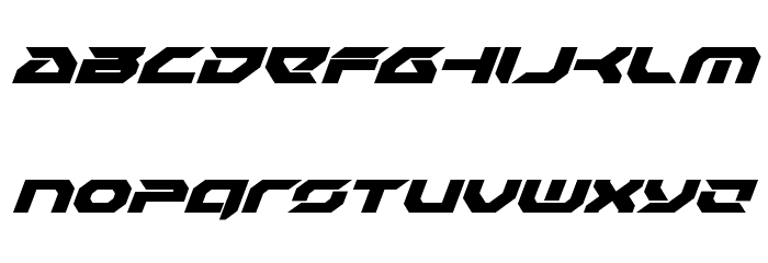 Royal Samurai Super-Italic Font LOWERCASE