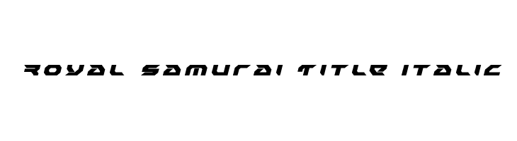 Royal Samurai Title Italic  नि: शुल्क फ़ॉन्ट्स डाउनलोड